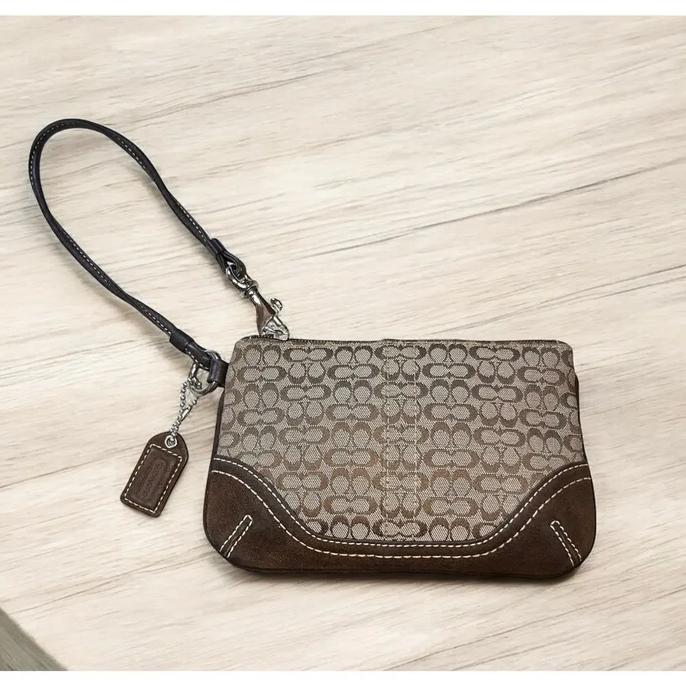 Y2K Coach F10944 Mini Signature Duffle Bag & Wristlet